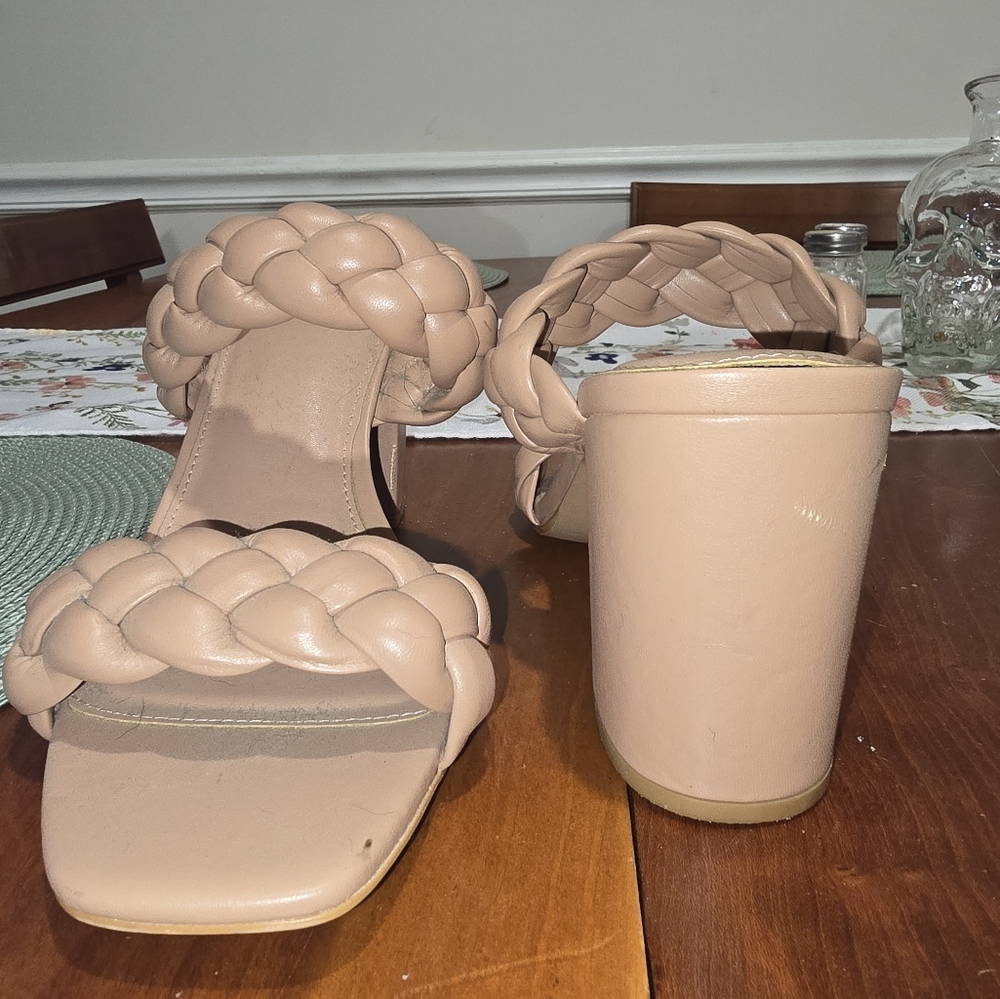 Steve Madden Braided Blush Heels